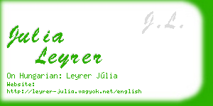 julia leyrer business card