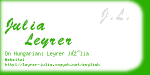 julia leyrer business card
